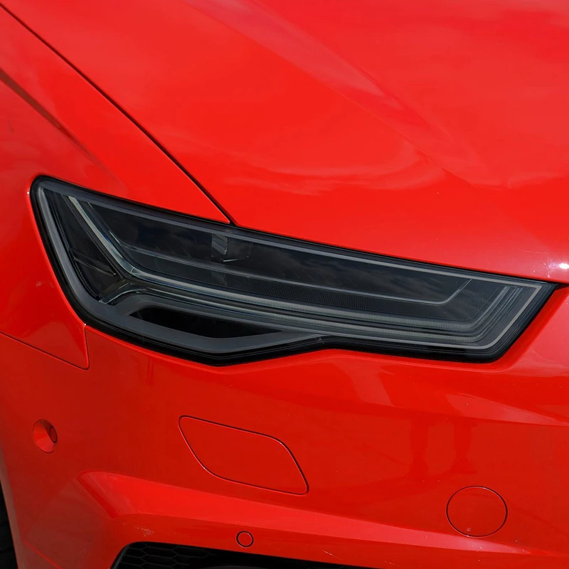2 stuks auto koplamp beschermende film gerookte zwarte tint wrap vinyl