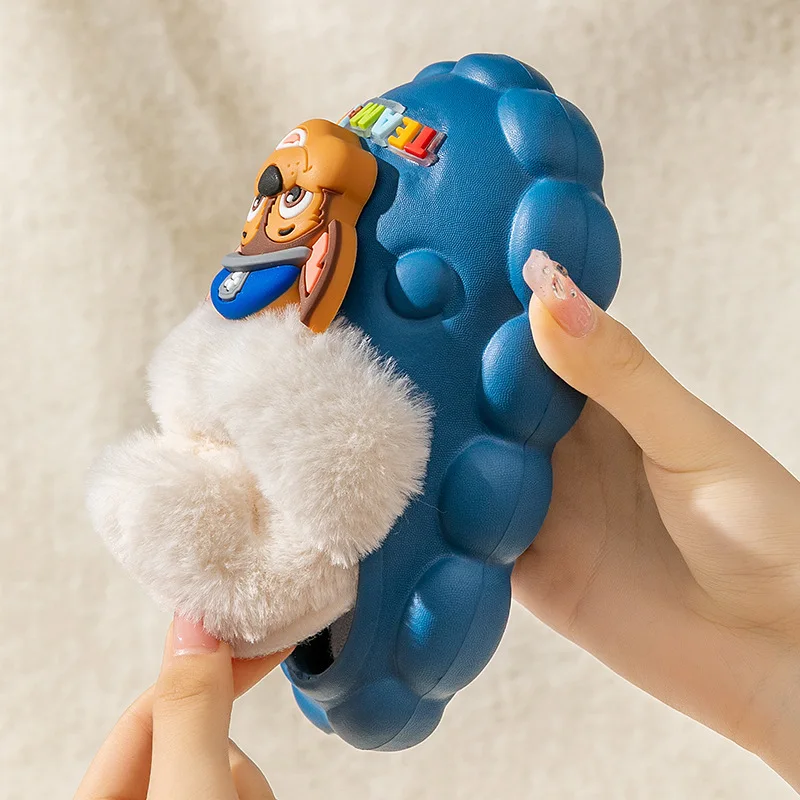Kids Slippers Children's Indoor Home Cotton Slippers Boys Girls Cute Cartoon Plush Warm Cotton Shoes Winter