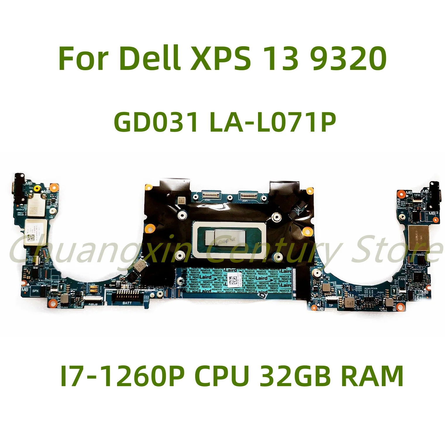 

Подходит для материнской платы ноутбука Dell XPS 13 9320 GD031 LA-L071P с процессором I7-1260P 32 Гб ОЗУ 100% протестирован Полная работа