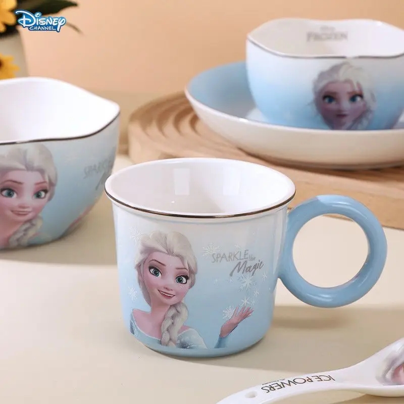 Disney Frozen ceramic tableware Princess Elsa ceramic bowls Cute