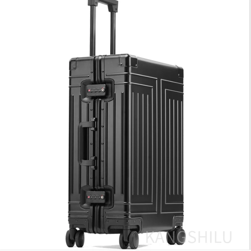 Carry-on Suitcase 20''24''26'' Aluminum-Magnesium Alloy Suitcases On Wheels Travel Trolley Case Rolling Luggage Aluminum Frame
