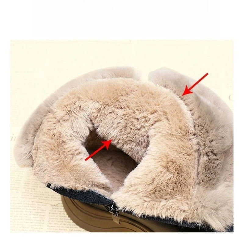 Girls Faux Fur Ankle Boots Winter School Shoes