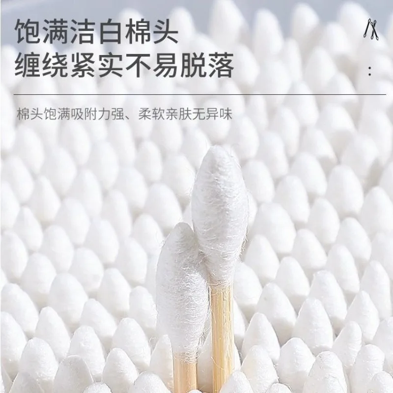 Double Head Wood Cotton Swab Baby Swab Women Makeup Cotton Buds Tip Wood Sticks Nose Ears Cleaning Health Care Tools cotton swabs