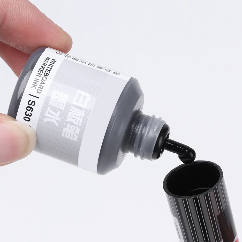Whiteboard Pen Ink 12ml Refill Instantly Dry Erasable for School Office Supplies Stationery Black Red Blue