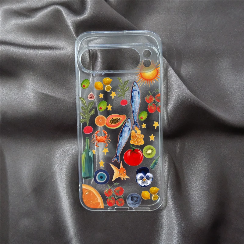 Vibrant Fruit Feast Shockproof Clear Phone Case