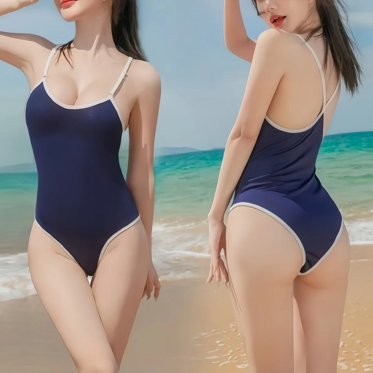NEWJOINFUN Japanese Style Plus Size Swimwear for Women Large Female Swiming Bathing Suits Beach Wear Sexy One-pieces Swimsuit XL