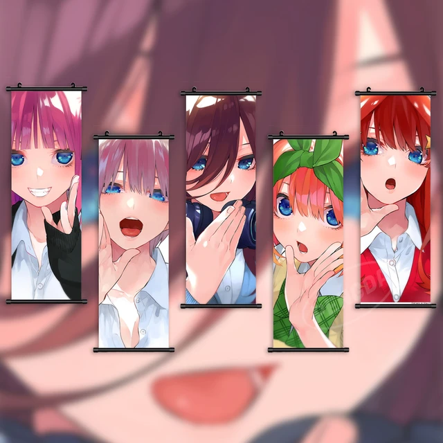 The Quintessential Quintuplets Anime Cartoon Characters Scroll Painting  Home Decor Anime Poster Waterproof 