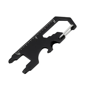 Mini Multifunction Tool Steel Keychain Bottle Opener Cutting Tool Screwdriver