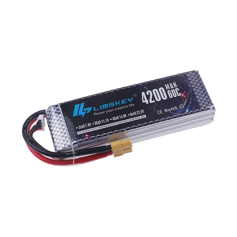 Batterie LiPo 11.1V 7200mAh XT60 pour Voiture RC