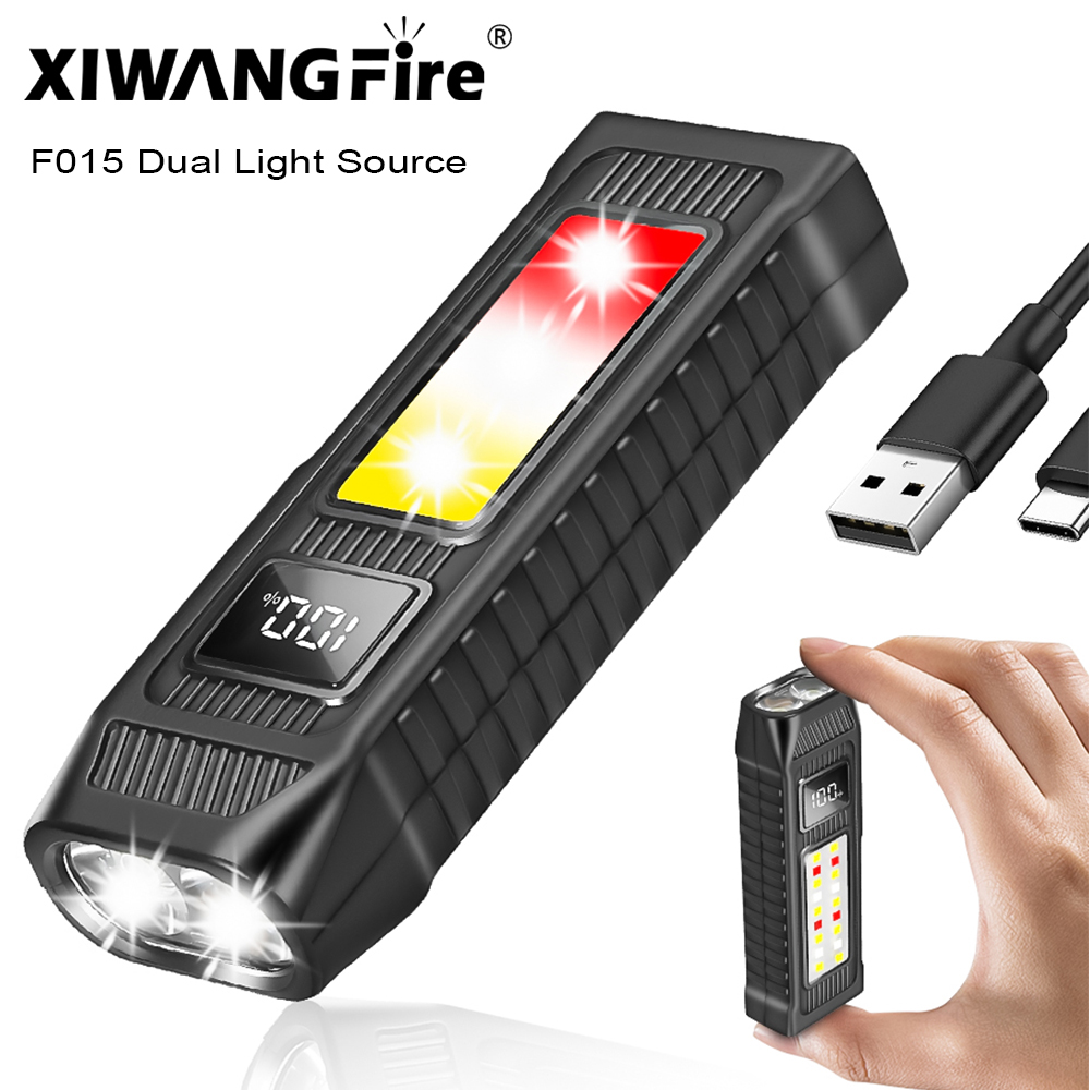 Portable Mini Flashlight High Power LED USB Rechargeable Tactical Flashlight with strong magnet Outdoor Emergency Lighting Torch