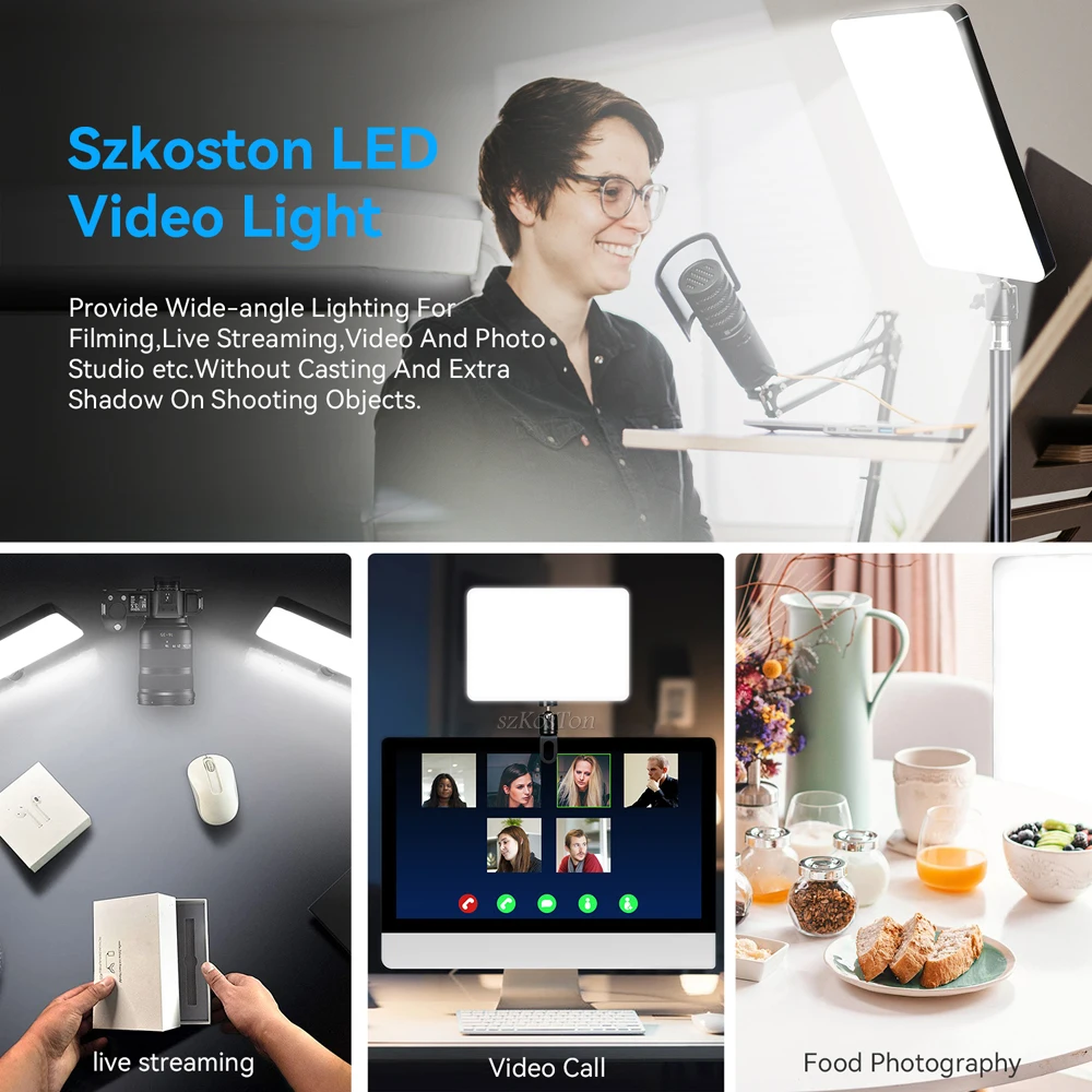 Painel Led Fotografia Luz com Tripé Stand Photo Studio Lamp Kit Iluminação para Shoot Live Streaming Youtube 12 - Image 4