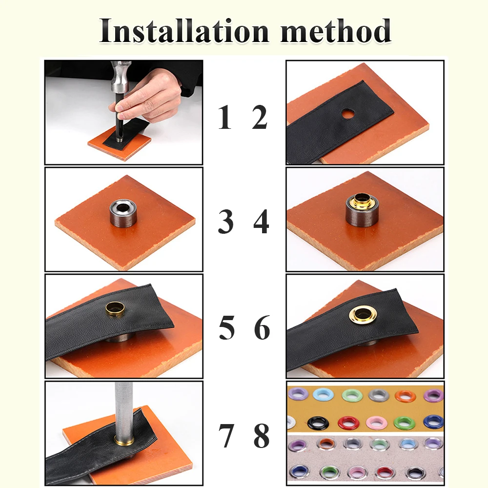 Eyelet Grommet Ring Eyelet Grommet Ring Kit Grommet Eyelet Kit Metal Eyelet Buttons Bright Gold Brass Eyelets Scrapbooking Accessories Knitwear Apparel Bags Shoe Light Gold 3 3.5 4 4.5 5 6 8 10 12 17 20mm