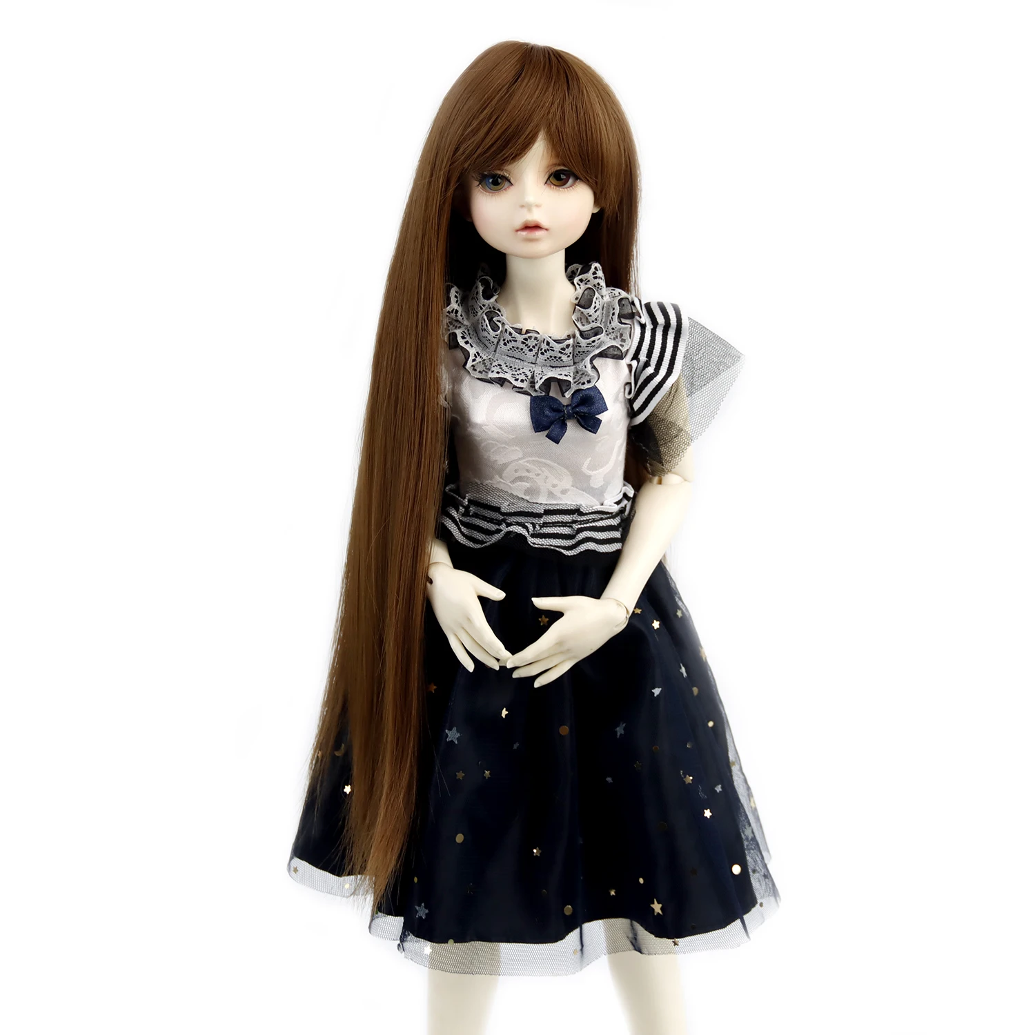 

Aidolla BJD Doll Wig Long Straight Bangs Hair High Temperature Fiber Dolls Wig For Girls Doll Accessories For 1/3 BJD DIY