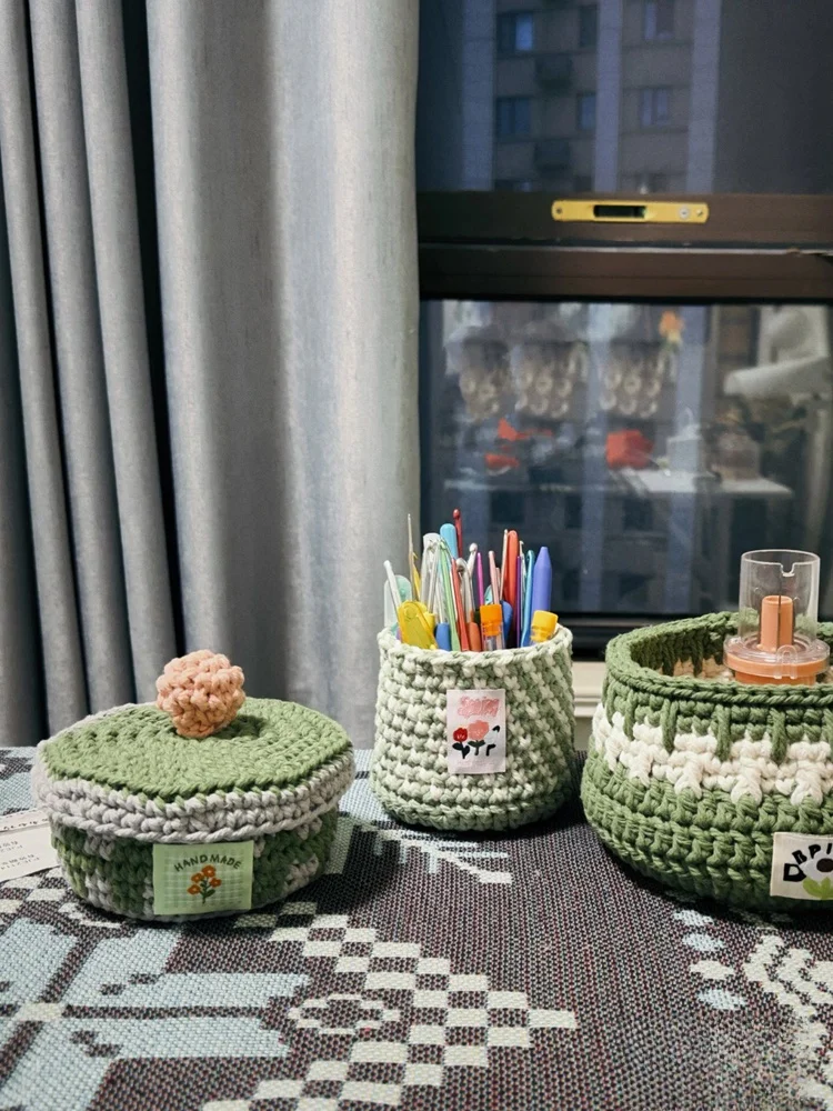Crochet & Knitting Hollow Yarn for DIY Projects: Bags, Cushions, Mats, Hats, and More