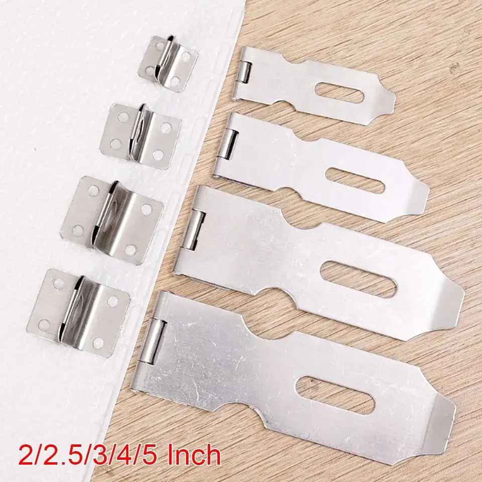 1Pcs Hasp Staple Window Staple Anti Theft Shed Latch New Door Lock – Buy The Best Products In The Online Store - Foto 8