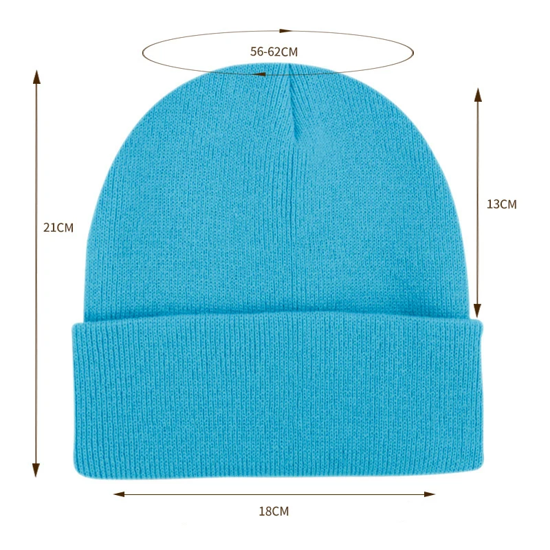 Knitted Hat Skullies Beanie Cap For Women Men Winter