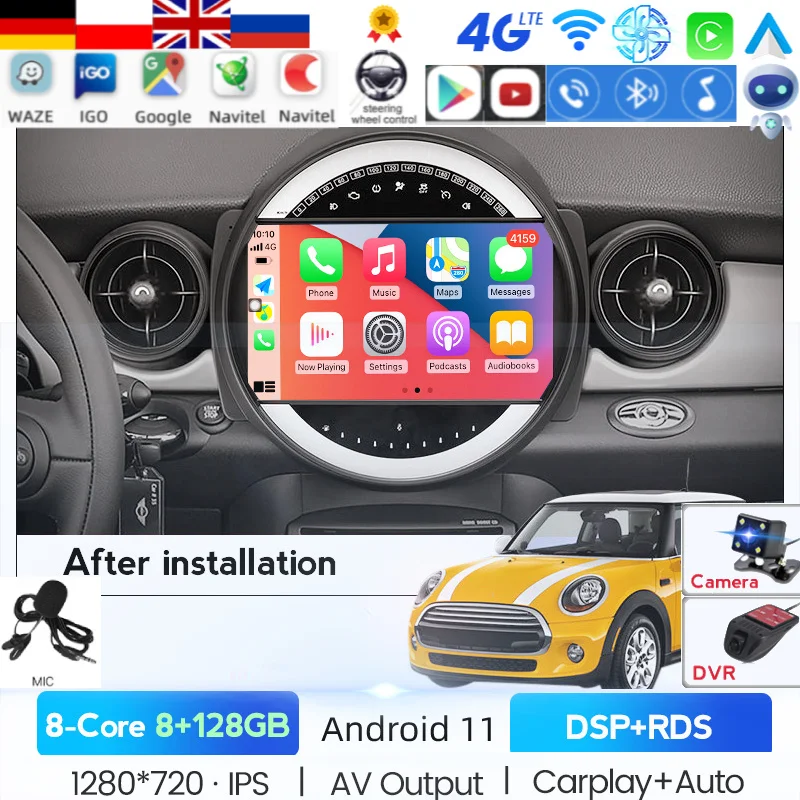 Автомагнитола для BMW Mini 2007-2015 мультимедийный видеоплеер навигация GPS система Android