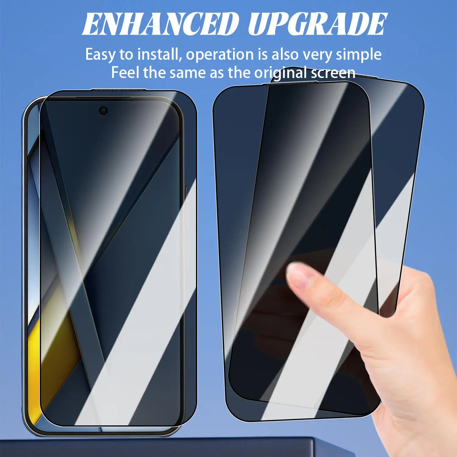 Premium Anti-Spy Privacy Tempered Glass Screen Protector with Easy Installation