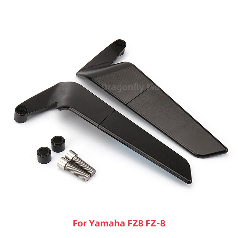 오토바이 거울 스텔스 윙렛, 조정 가능한 회전 거울 키트, 야마하 FZ8 FZ-8