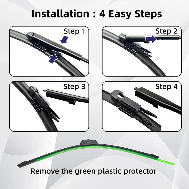 For BMW 3 Series F30 F31 F34 GT 2012-2018 Car Wiper Blades Brushes Windshield Windscreen Accessories Washer 335i 328i 320d 340i 6