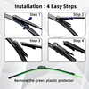 For BMW 3 Series F30 F31 F34 GT 2012-2018 Car Wiper Blades Brushes Windshield Windscreen Accessories Washer 335i 328i 320d 340i 6