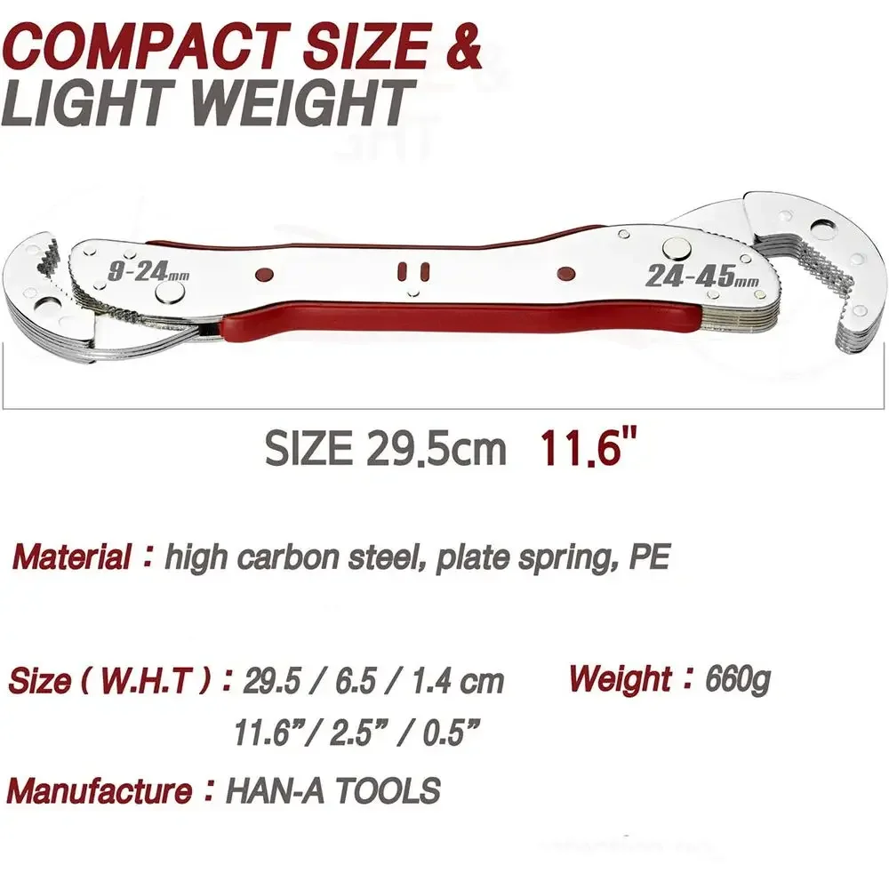 Adjustable Spanner Multi-function Universal Wrench Repair Key Hand Tool Multi Purpose Universal Pipe Wrench Maintenance Tools