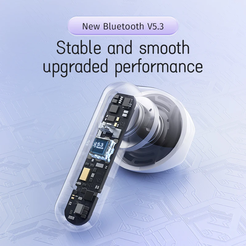 PISEN Earphones Bluetooth 5.3 Noise Cancellation