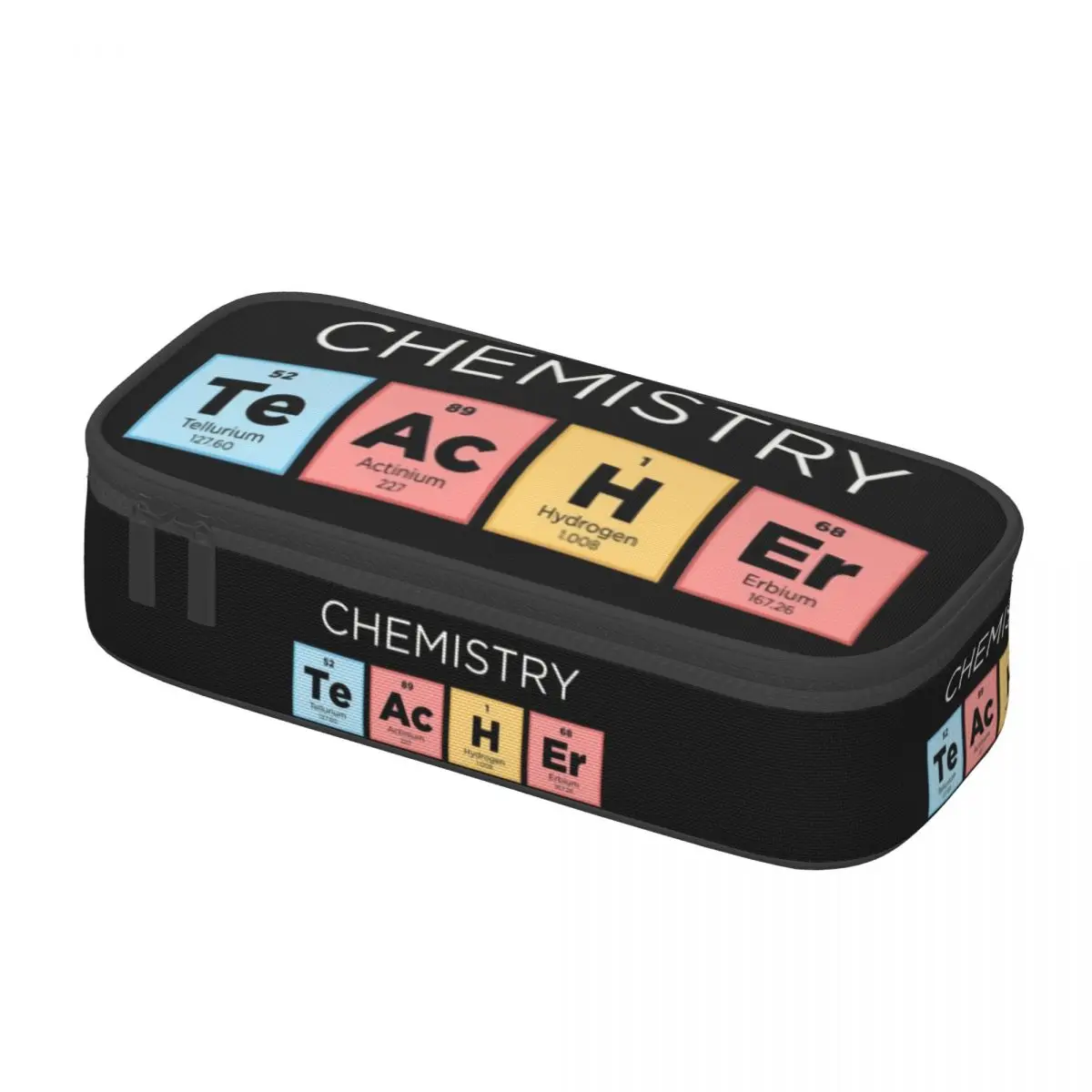 Korean Chemistry Teacher Periodic Table Pencil Cases for Science Lab Tech Large Storage Pen Box Bag School Supplies