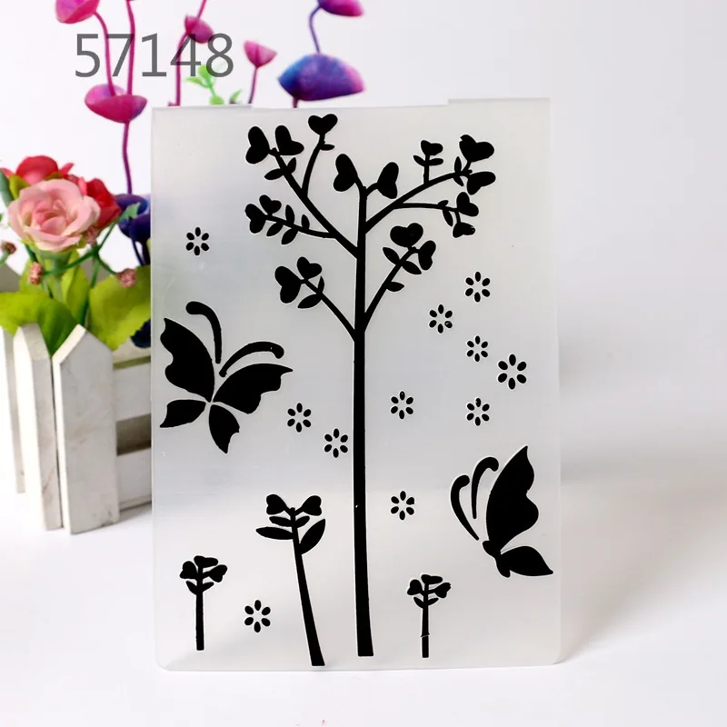 15x10cm 3D Embossing Folder Transparent Embossing Plastic Plates Design DIY Paper Cutting Dies Scrapbooking Gift Card