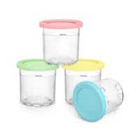 4PCS Ice Cream Pints and Lids for Ninja Creami NC301 NC300 NC299AMZ Series Ice Cream Storage Containers Food Freezer 2