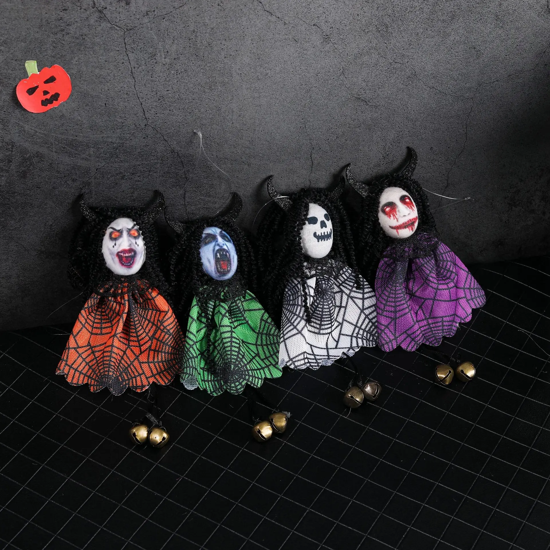 Ciondolo Di Halloween Decorazione Ghost Face Ghost Toy Bar Ciondolo Verde Viola Trick Pendant