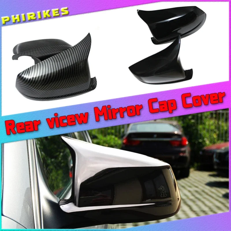 

For BMW 5 Series F10 F11 F18 2010-13 Pre-LCI Black/Carbon Fiber Look Rearview Mirror Caps Car Door Wing Mirror Cover Replacement