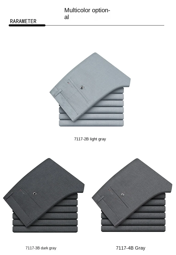 Description Picture 3 of item2024 NEW Modal Casual Pants Men's High-End and Fashionable Summer Thin Loose Straight Anti-Wrinkle Business Trousers