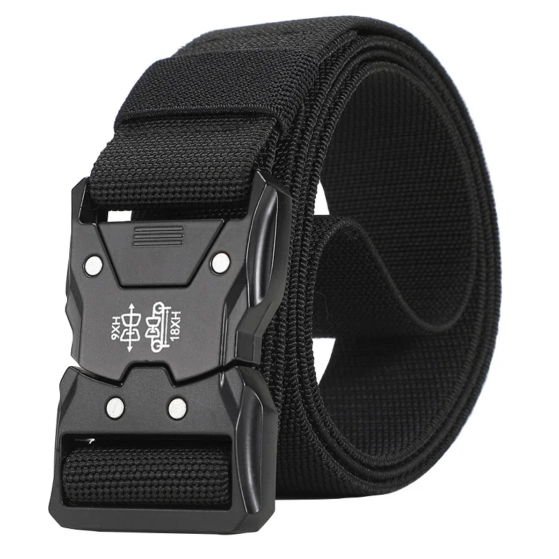 

2024 New Hot Tactical Belt Metal Buckle Quick Release Elastic Belt Casual Tooling Training Men's Trousers Belt YD124 Designer