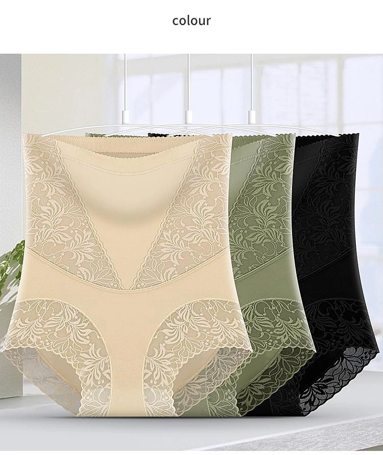 Seamless Postpartum Slim Butt Lifter Brief Women High Waist Panties Unique Fiber Lace Shaper Fat Burning Tummy Control Underwear