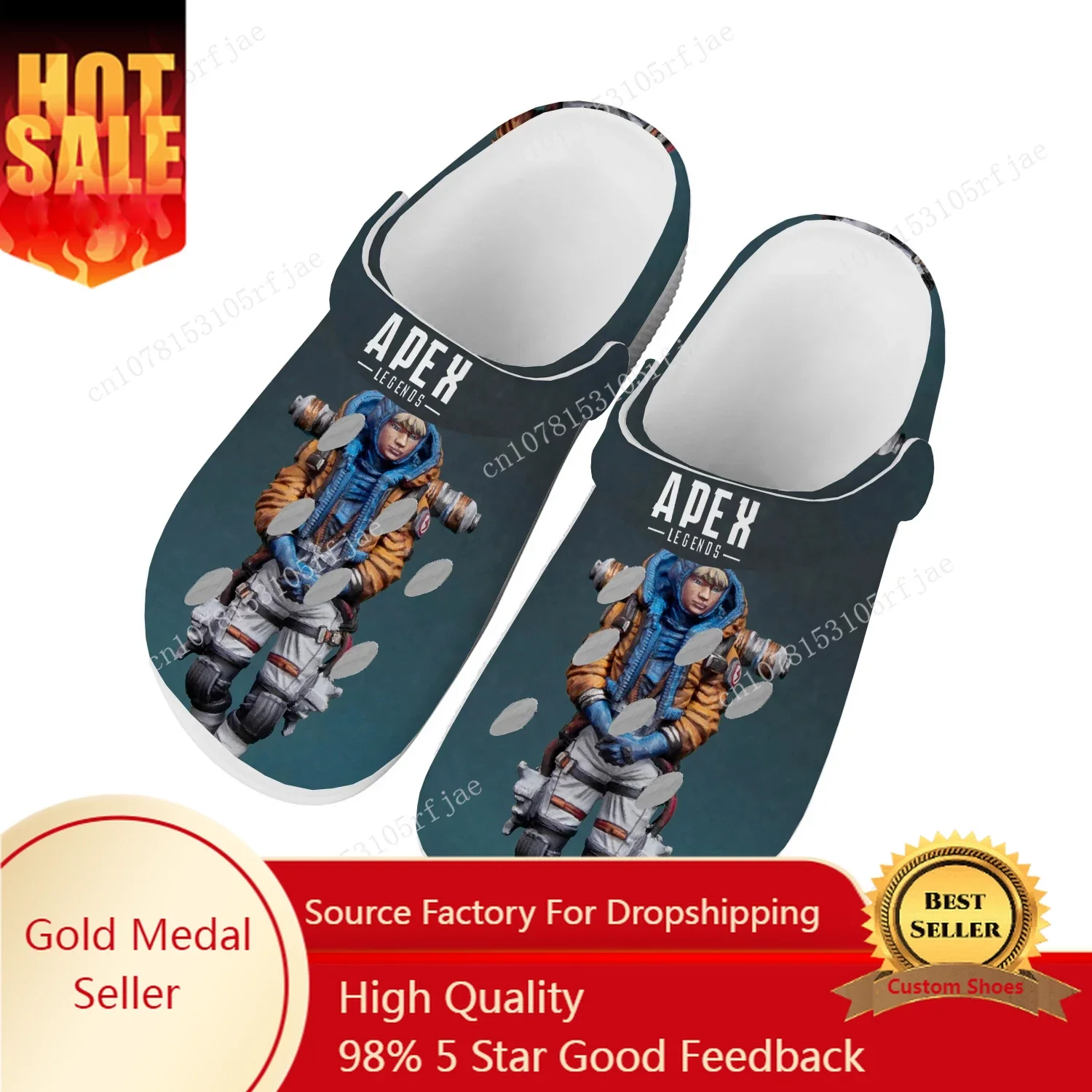 

Cartoon Game Apex Legends Wattson Home Clogs Mens Womens Teenager Custom Built Water Shoes Garden Beach Hole Slippers Sandals