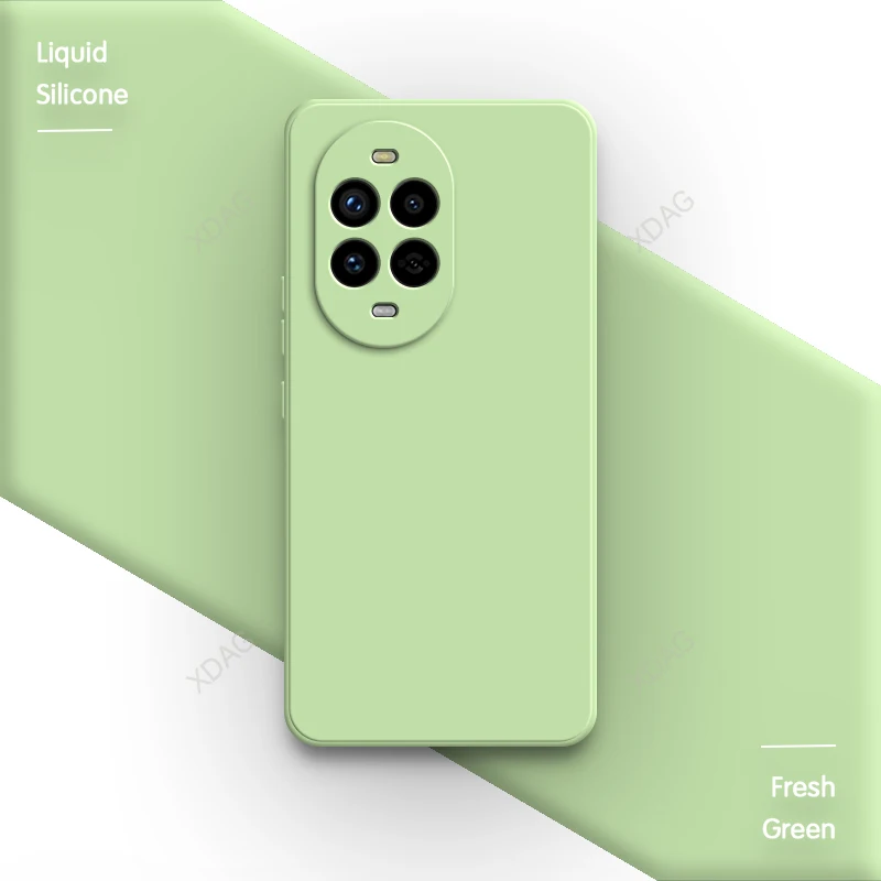 Premium Liquid Silicone Soft Phone Case with Lens Protection - Square Design in Elegant Finish