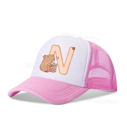 Kawaii Capybara Letter Print Baseball Cap - Cute & Casual Sunshade Hat - 9 - 35 years old (SHUI 187)