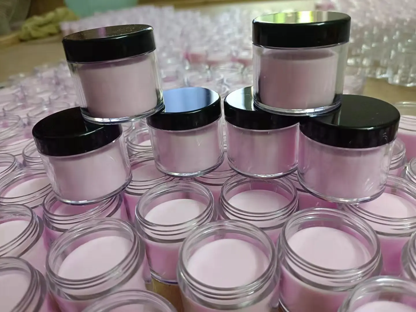 3Colors Acrylic Nail Powder Transparent/Pink/White Carving Crystal Polymer Powder Manicure Nail Polish Professional Accessories