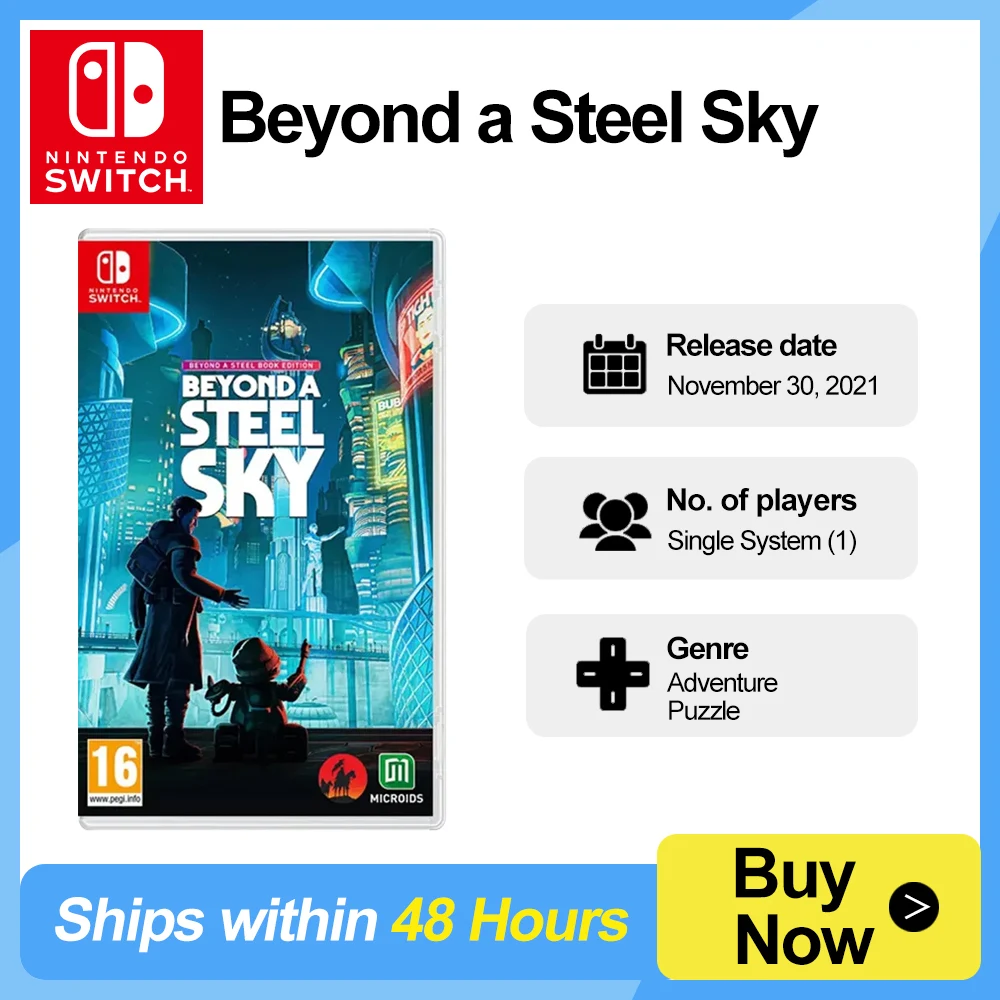 Beyond A Steel Sky Nintendo Switch Offerte Di Gioco 100% Ufficiale Originale Gioco Fisico Card Adventure Genere Per Switch Oled Lite