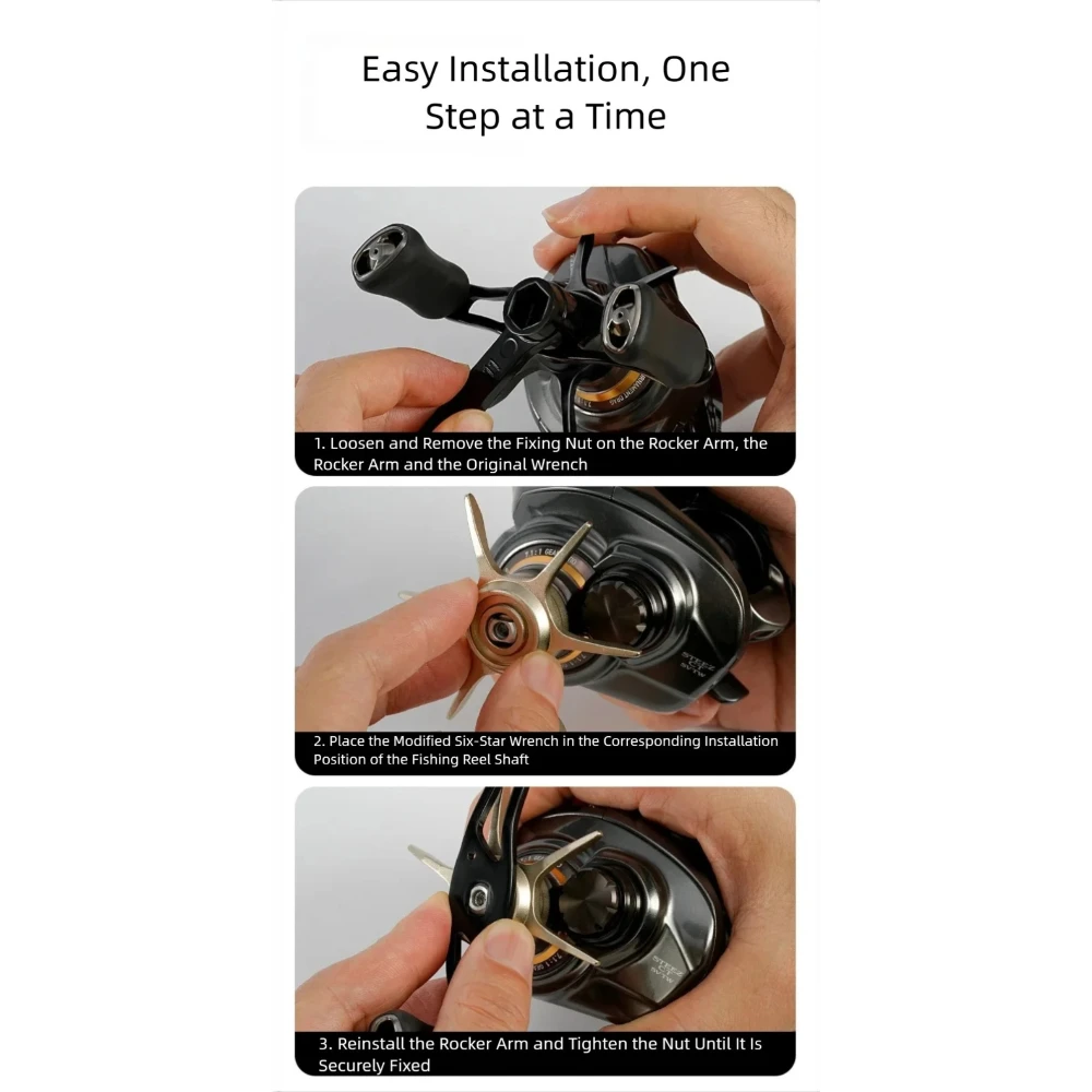베이트캐스팅 릴 DIY 개조 낚시 도구용 알루미늄 합금 6-스타 드래그 조절 노브