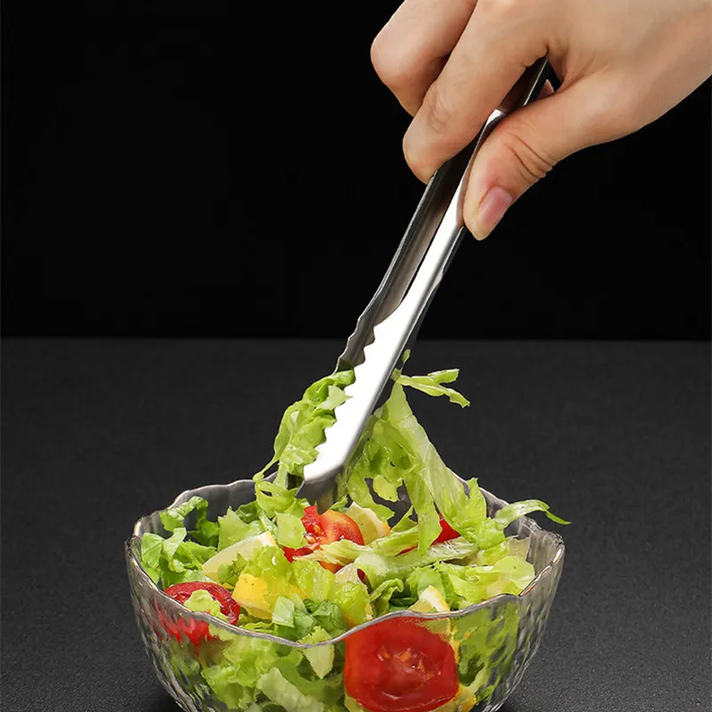 Stainless Steel Mini Sugar Ice Cube Clip Salad Barbecue Tongs Portable Food Tweezer Kitchen Utensils food tongs