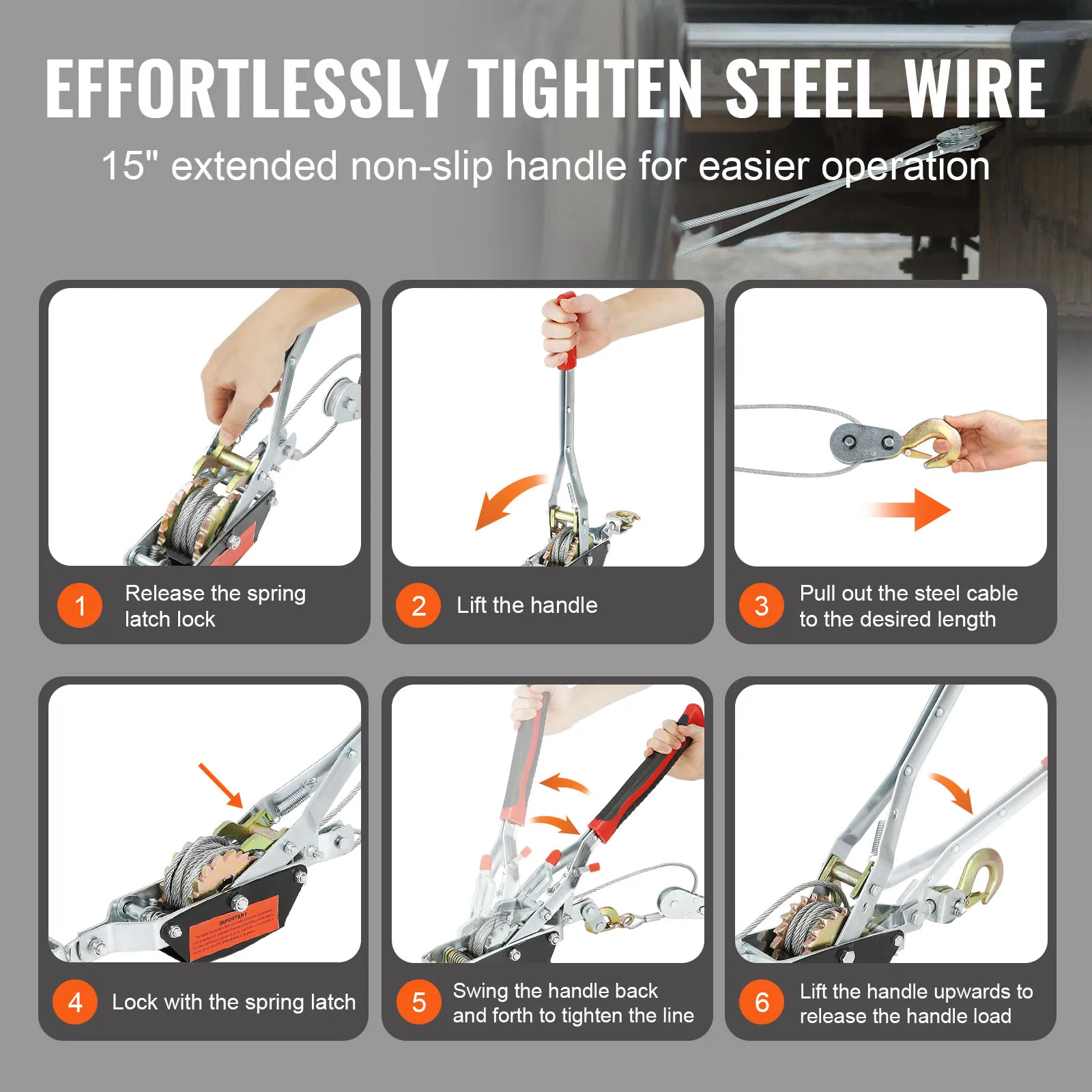 2–5 Ton Heavy Duty Come-Along 6