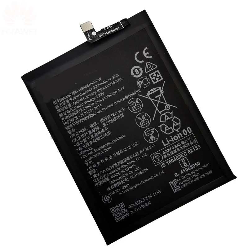 100% Orginal HB446486ECW 4000mAh Battery For Huawei P smart
