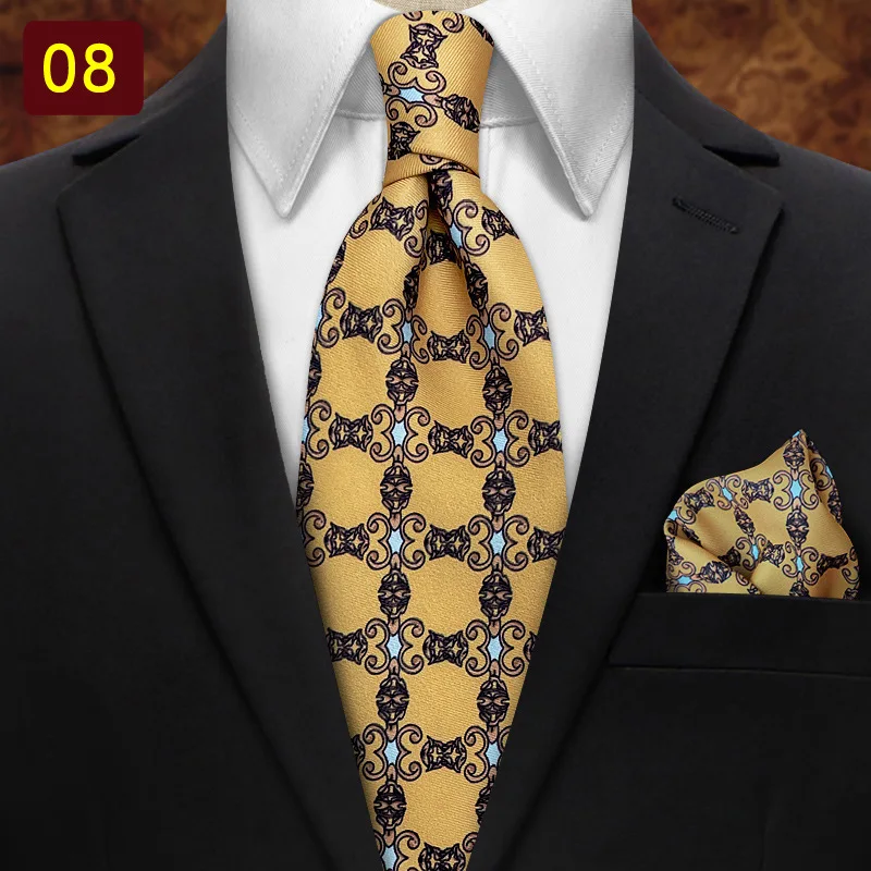 Corbatas De Marca Amarillo TigerTie Diseñador Corbata De Seda - Amarillo Antracita Negro Corbata Amarilla