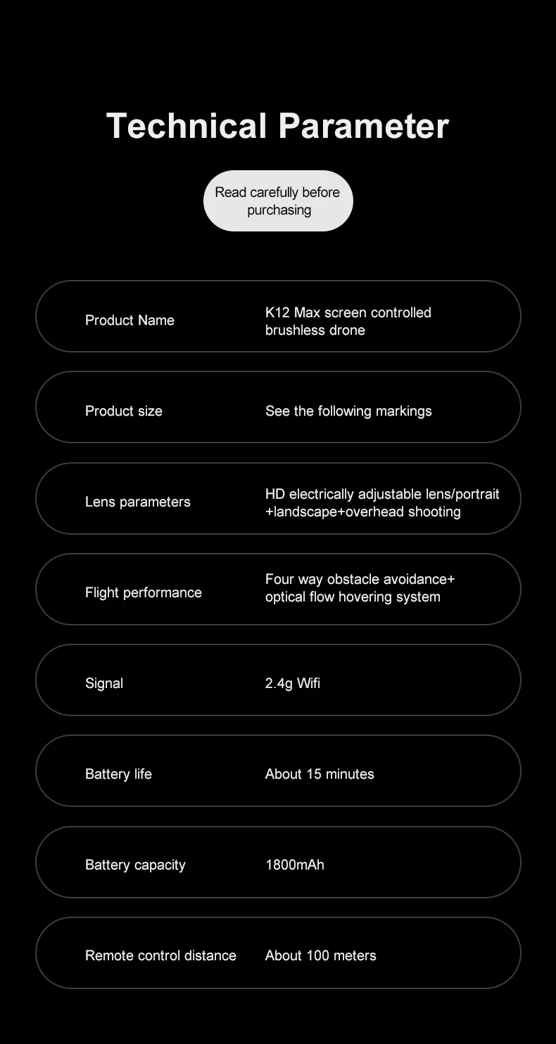 Description Picture 6 of itemK6/K12 MAX 6K Professional Aerial Drone HD Dual Camera LCD Screen Drone Brushless Foldable Quadcopter Optical Flow Positioning