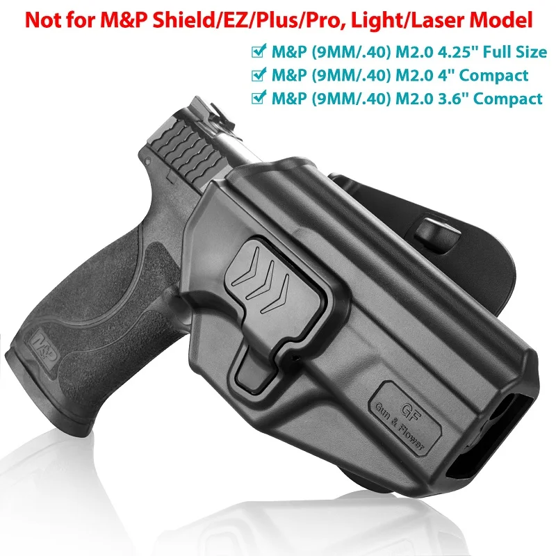 M&P 9MM,OWB Holster,Only Fit Smith & Wesson M&P 9MM/.40 M2.0 3.6/4.0/4.25 INCH Barrel & S&W SD9VE/SD40VE. 360 Degrees LevelI 3