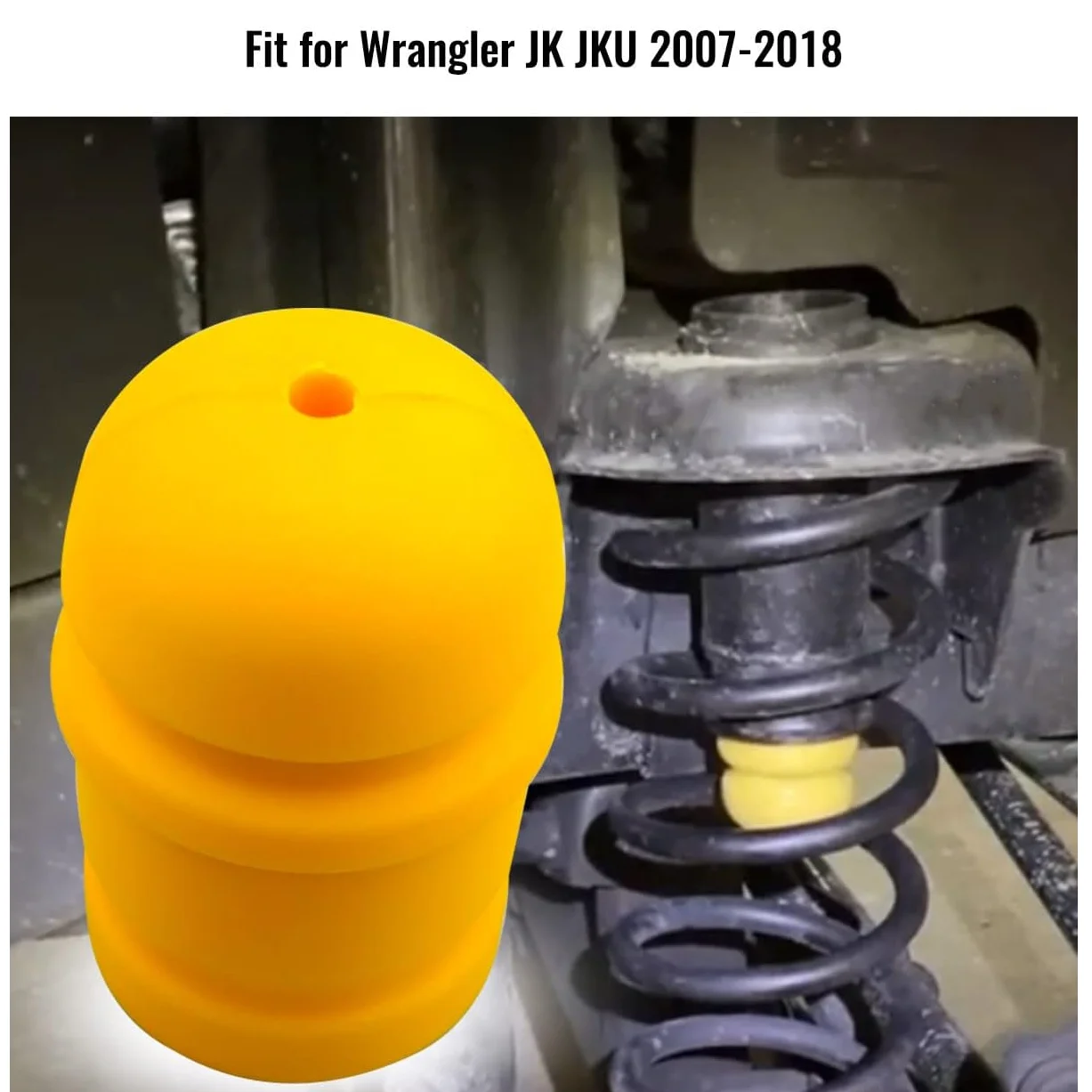2 Pcs 52060423AB Rear Bump Stops Fit for Wrangler JK 2007-Control Rear Axle Jounce Bumpers