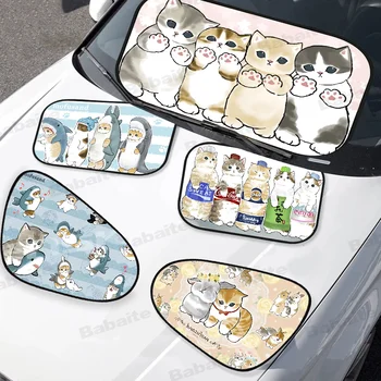 Funny Cat M-Mofusand Universal 1Pcs Car Adsorption SunShade Side Window SunShade Cover Auto Sunvisor For Children Adult