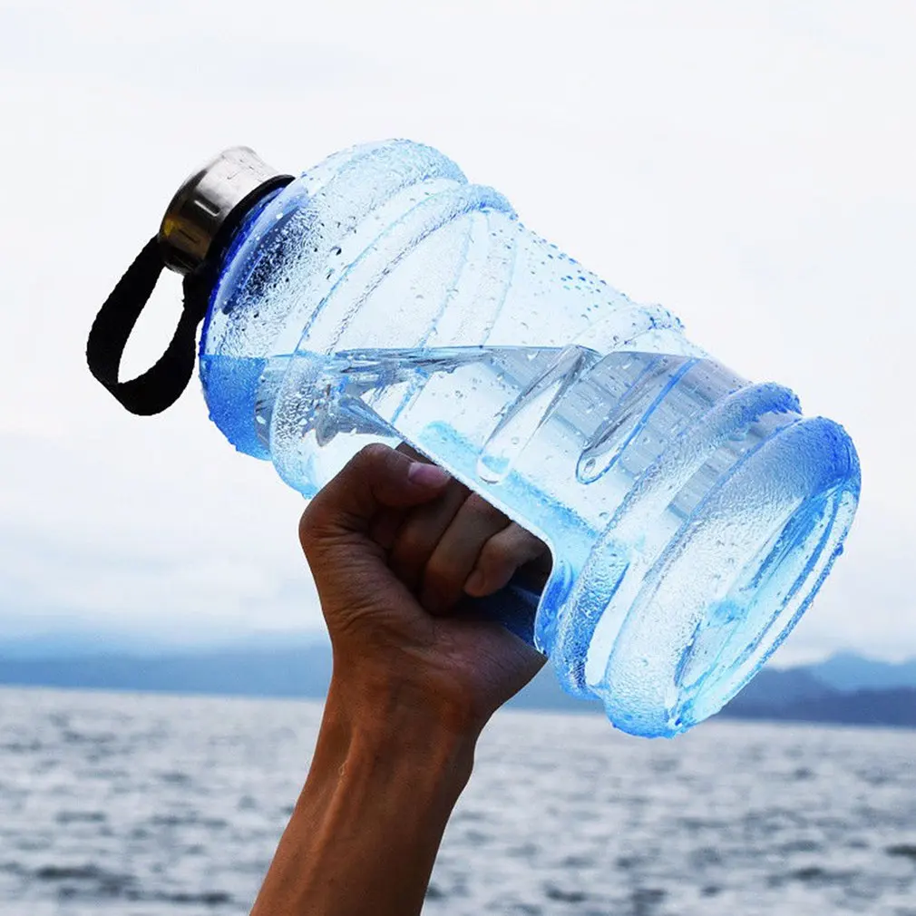 2.2L Portable Size PETG Large Capacity Water Bottle With Handle Outdoor Gym Training Sports Workout Drink Bottle Shaker